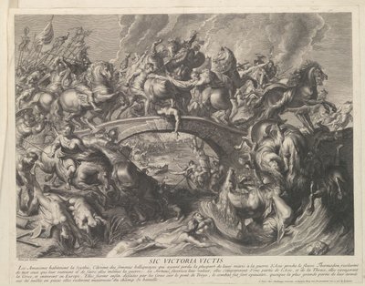 Batalla con Amazonas Sic Victoria Victis (título sobre objeto) de Gaspard Duchange (attributed to)
