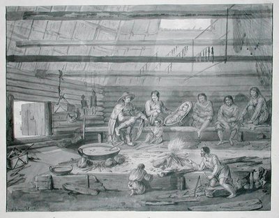Trajes de los habitantes de la Bahía de Castries en la costa de Tartaria Oriental de Gaspard Duche de Vancy