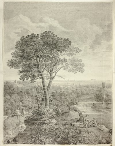 Fresco del Palacio Colonna, Roma de Gaspard Dughet