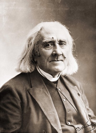 Retrato de Franz Liszt por Nadar. Fotografía del siglo XIX de Gaspard Felix Tournachon Nadar