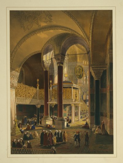La galería imperial de la mezquita Ayasofya, antigua iglesia de Santa Sofía de Gaspard Fossati