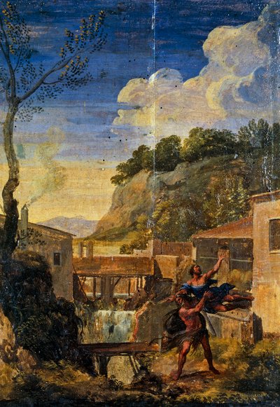 Campo con Hércules y Anteo de Gaspard Poussin (school of) Dughet