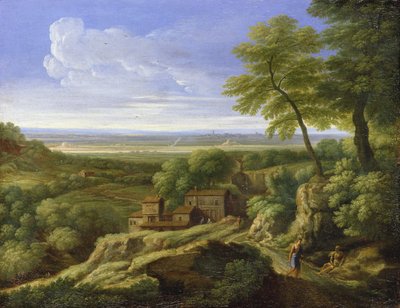 Paisaje clásico (óleo sobre lienzo) de Gaspard Poussin Dughet