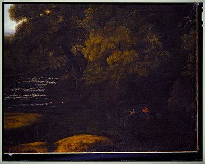 Paisaje italiano, detalle, sin fecha de Gaspard Poussin Dughet
