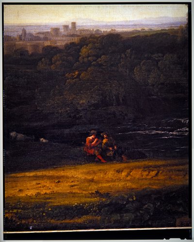 Paisaje pastoral italiano, detalle, s/f de Gaspard Poussin Dughet