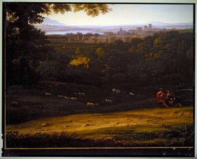 Paisaje pastoral italiano, sin fecha de Gaspard Poussin Dughet