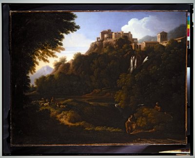 Paisaje - Una cascada en la Campagna romana de Gaspard Poussin Dughet