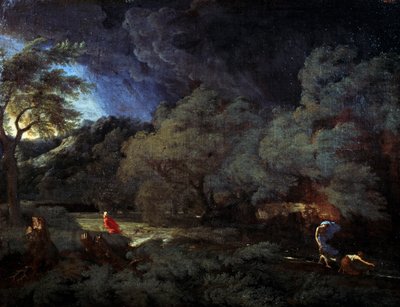 Paisaje tormentoso de Gaspard Poussin Dughet