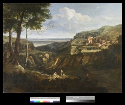 Vista del Monasterio de Camaldoli cerca de Frascati de Gaspard Poussin Dughet