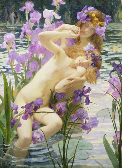 Ninfas Bañándose de Gaston Bussiere