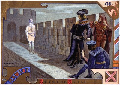 El fantasma de su padre se aparece a Hamlet de Gaston Bussiere