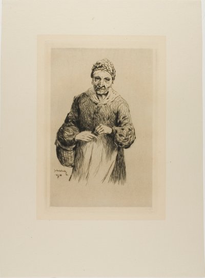 Anciana con cesta de Gaston La Touche