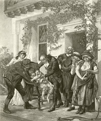 La primera vacunación - Dr. Jenner de Gaston Melingue