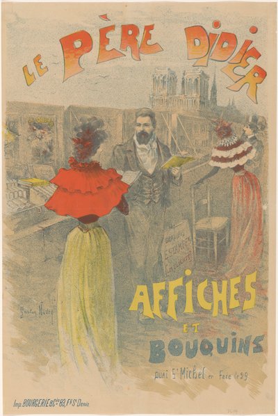Cartel de le Père Didier, librero y vendedor de carteles
Le Père Didier affiches et bouquins (título en el objeto) de Gaston Noury