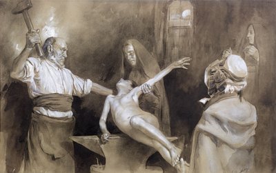 Golpeando el bazo de Gaston Vuillier