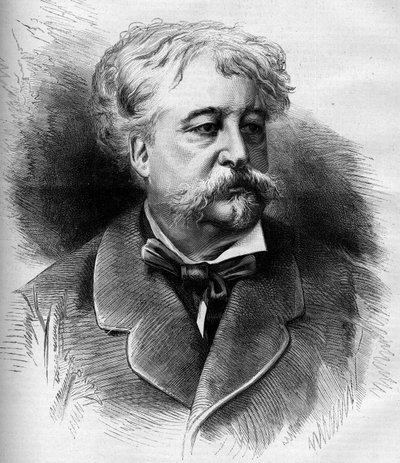 Retrato de Jules Noriac (1827-1882) escritor, crítico y periodista francés. Grabado por G. Vuillier en "Le Monde Illustré" n°1332 del 7 de octubre de Gaston Vuillier