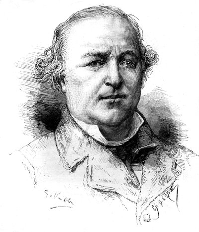 Retrato de Maître Charles Lachaud (1817-1882), abogado francés. Grabado de Vuillier en “Le Monde Illustré” n°1342 del 16 de diciembre de 1882. de Gaston Vuillier
