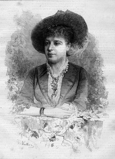 Retrato de Rosita Mauri (1849-1923), bailarina clásica española. Grabado por Vuillier en “Le Monde Illustré” n°1237 del 11 de diciembre de 1880 de Gaston Vuillier