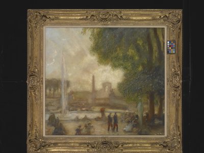 El estanque de las Tullerías (óleo sobre lienzo) de Gaston de Latouche