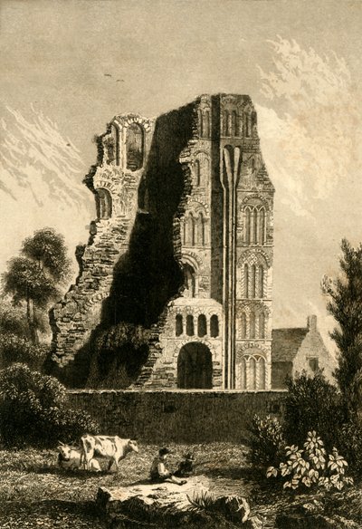 Ruinas de un monasterio en Canterbury, c1842 de Gaucherel