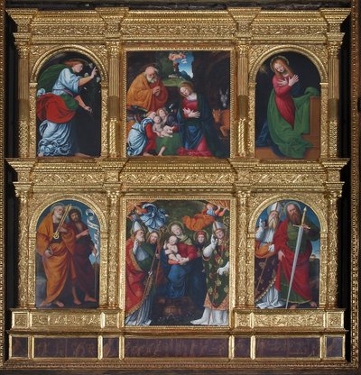 Anunciación y Natividad, 1516 de Gaudenzio Ferrari