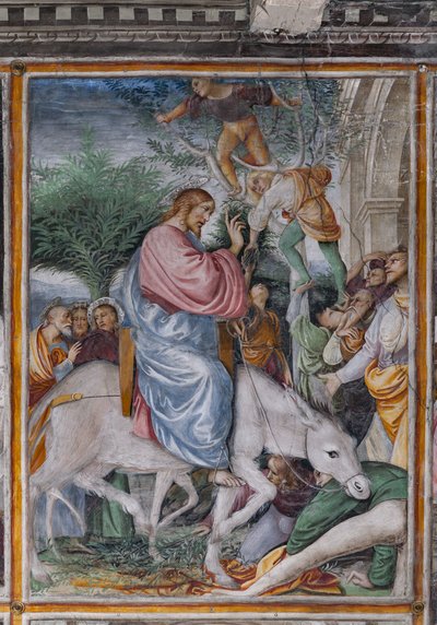 Detalle de "Cristo entrando en Jerusalén", de "La vida y la pasión de Cristo" de Gaudenzio Ferrari