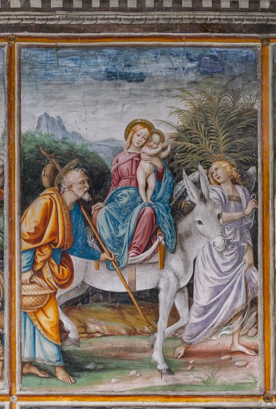 Detalle de la "Huida a Egipto", de "La vida y la pasión de Cristo" de Gaudenzio Ferrari
