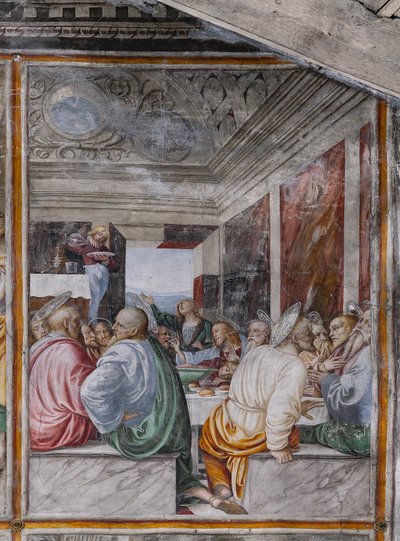 Detalle de "La última cena", de "La vida y la pasión de Cristo" de Gaudenzio Ferrari