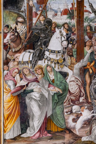 Detalle de la "Crucifixión", de "La vida y la pasión de Cristo" de Gaudenzio Ferrari