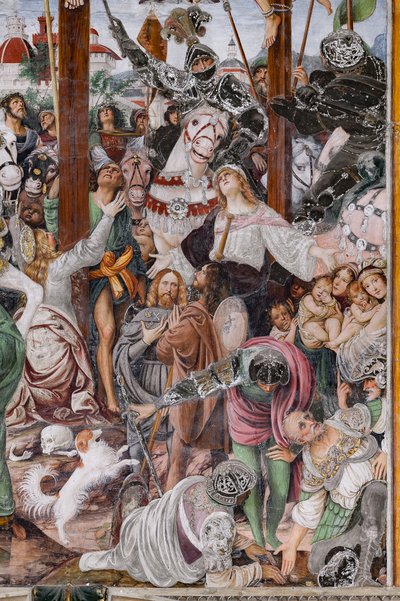 Detalle de la "Crucifixión", de "La vida y la pasión de Cristo" de Gaudenzio Ferrari