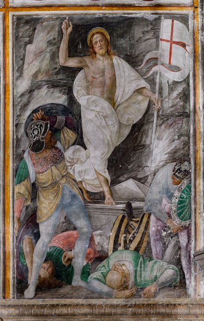 Detalle de la "Resurrección de Cristo", de "La vida y la pasión de Cristo" de Gaudenzio Ferrari