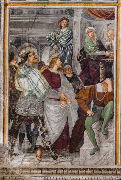Jesús ante Pilato, detalle de "La vida y la pasión de Cristo" de Gaudenzio Ferrari