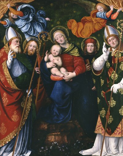 Madonna, Niño y Santos, 1516 de Gaudenzio Ferrari