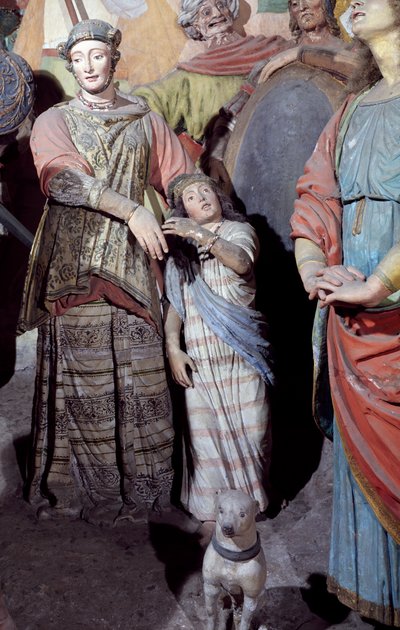 Figura masculina, detalle de estatuas, por Gaudenzio Ferrari (1475-1546), Capilla XXXVIII conocida como Crucifixión, Monte Sagrado de Varallo Sesia (Lista del Patrimonio Mundial de la UNESCO, 2003), Italia de Gaudenzio Ferrari