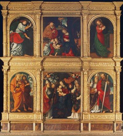 Natividad, Anunciación de Gaudenzio Ferrari