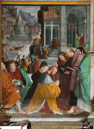 El bautismo de los Príncipes de Marsella en Roma de Gaudenzio Ferrari