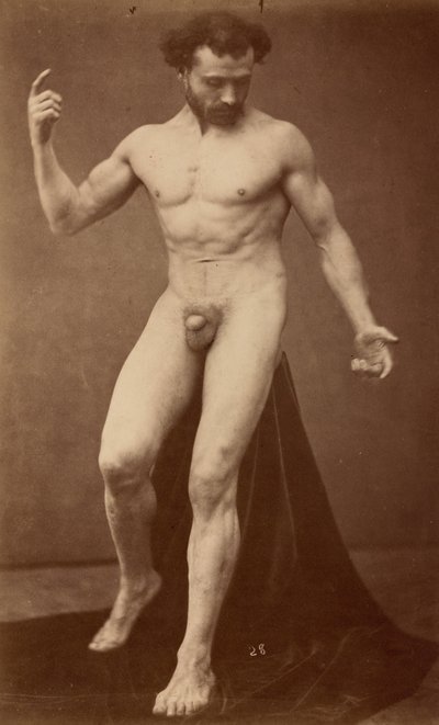 Estudio de desnudo,década de 1870 (foto) de Gaudenzio Marconi