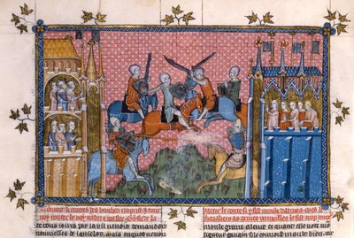 Escena del Romance de Lancelot del Lago de Gautier