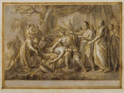 Aquiles lamentando la muerte de Patroclo, 1760-63 de Gavin Hamilton