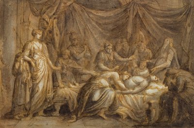 Andrómaca lamentando la muerte de Héctor, 1760-63 de Gavin Hamilton