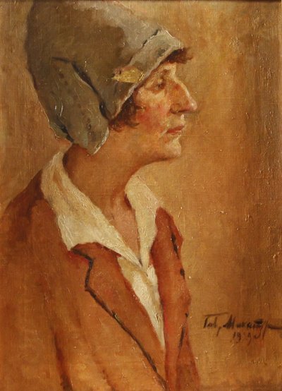 Retrato de la poeta Anna Akhmatova 1889-1966, 1929 de Gavriil Petrovich Makaturin