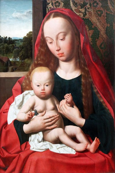 Alemán: María con el niño Virgen y Niño de Geertgen Tot sint Jans