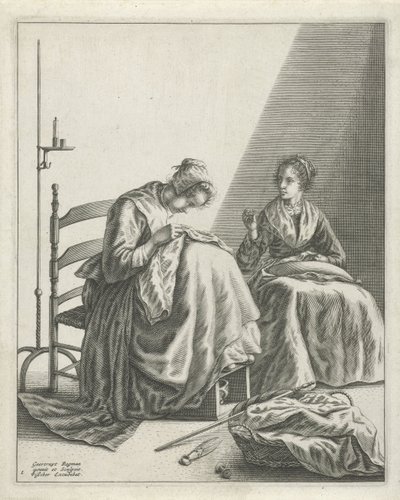Dos mujeres cosiendo de Geertryut Roghman