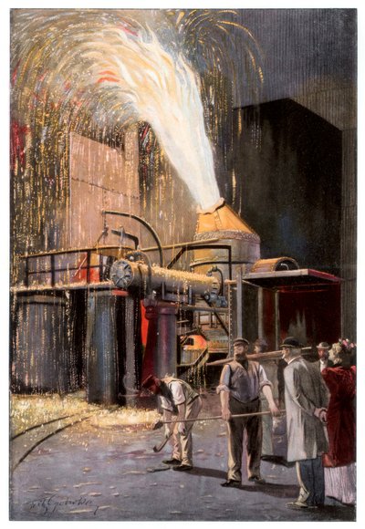 Descarburización del Hierro en un Convertidor Bessemer, 1900 de Gehrke