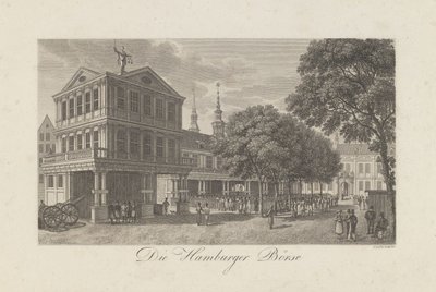 La antigua bolsa en Hamburgo, 1822 de Geissler