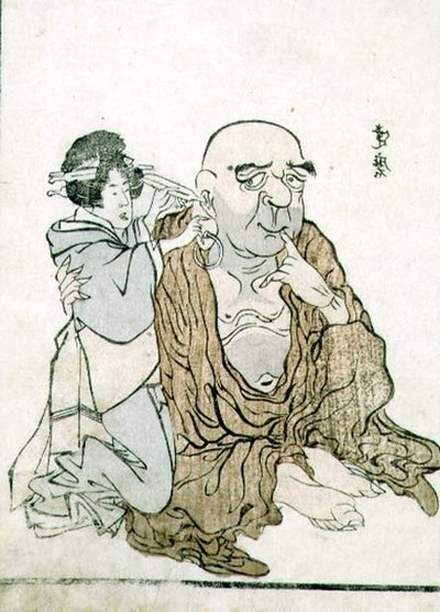 Inmortal Limpiándose los Oídos, c.1815 de Gekkotai Bokusen