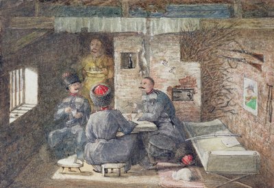 Interior de una Cabaña Cosaca en Rusia, 12 Millas al Oeste de Kertch, 1855 de General E.W. Wray