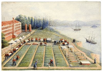 El cementerio del Hospital General, Scutari, abril 1855 de General E.W. Wray