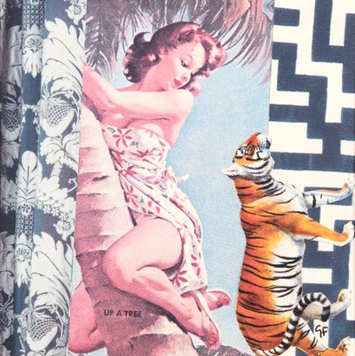 Niña trepadora con tigre, 2016 (collage) de Genevieve French