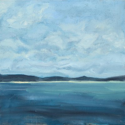 Paisaje marino, 2016 (óleo sobre lienzo) de Genevieve French